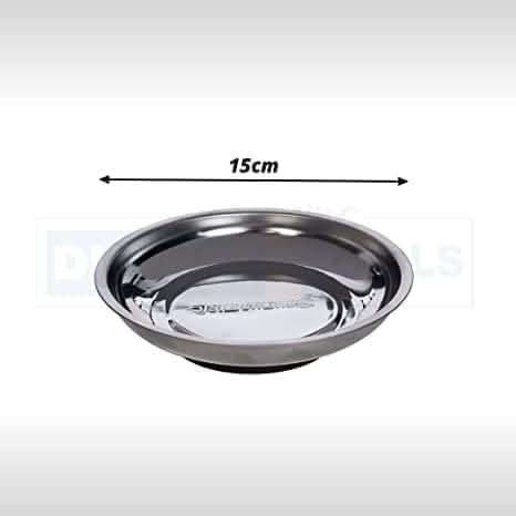 Round magnetic tray holding nuts bolts screws and washers