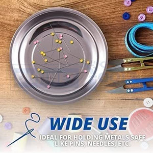 Magnetic workshop dish for organising small metal components