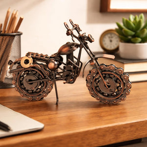 Vintage motorbike ornament for motorcycle enthusiasts