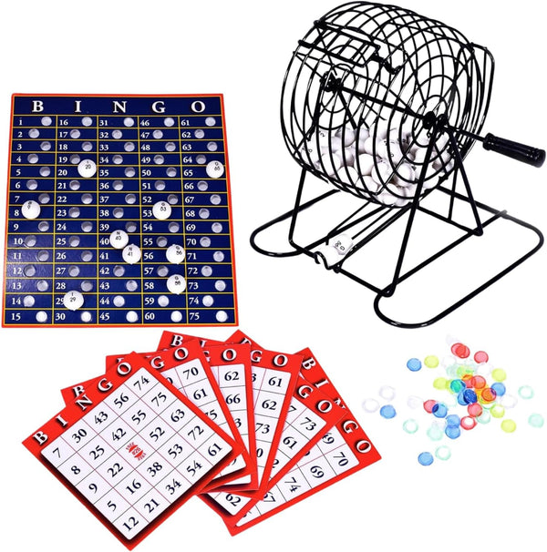 Manual bingo machine for family game nights.