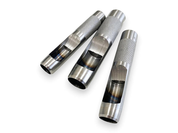 Manual hollow punch kit for rubber and gasket materials.
