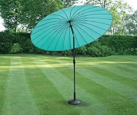 2.6m Large Metal Garden Patio Parasol - Turquoise