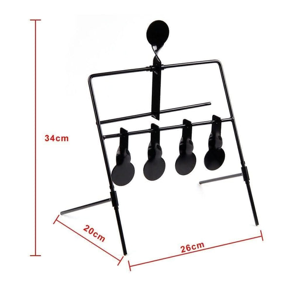 Self resetting practice target ready for use