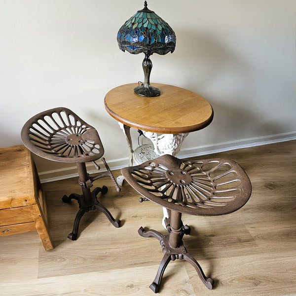 Industrial bar stool for kitchen island