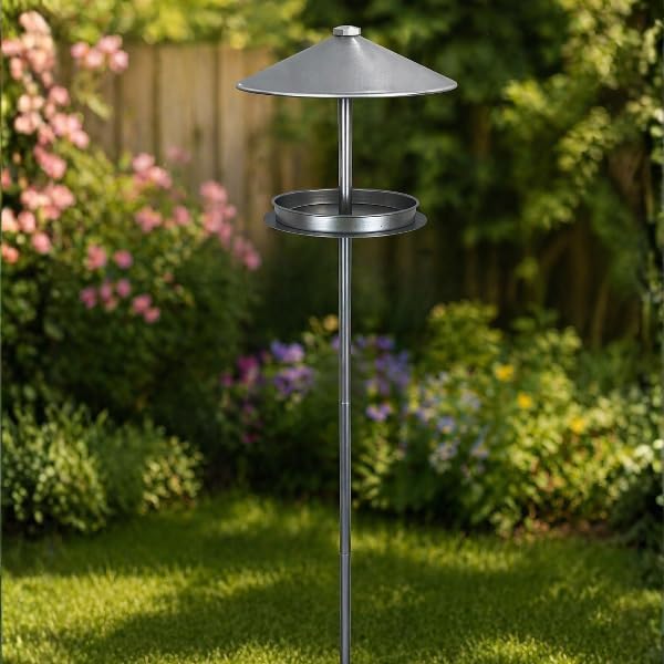 Outdoor bird bath with stand