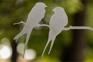 34cm black bird silhouette garden art