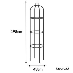Decorative plant support frame for patio and garden use