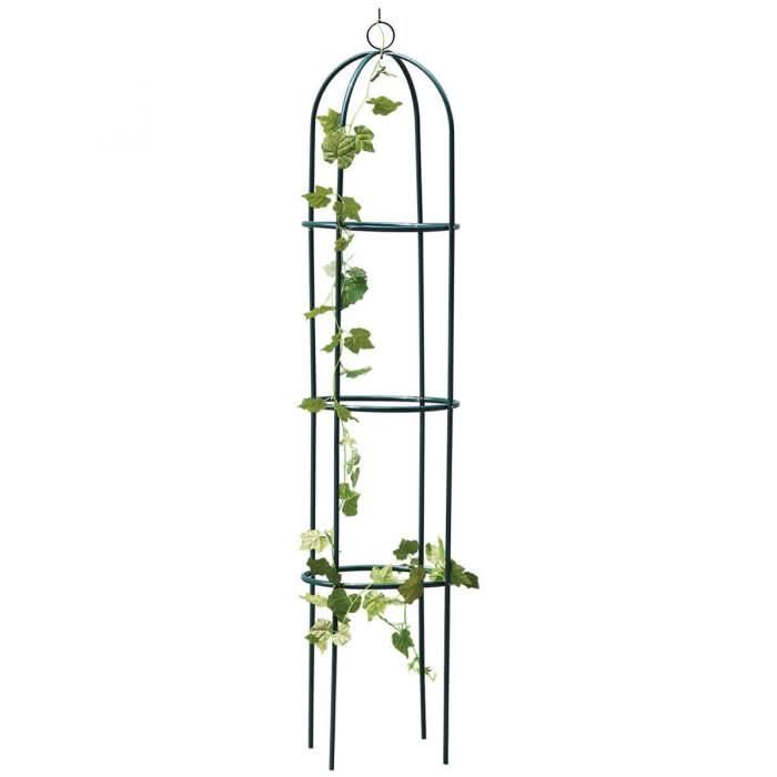 Pack of two metal garden obelisk plant supports