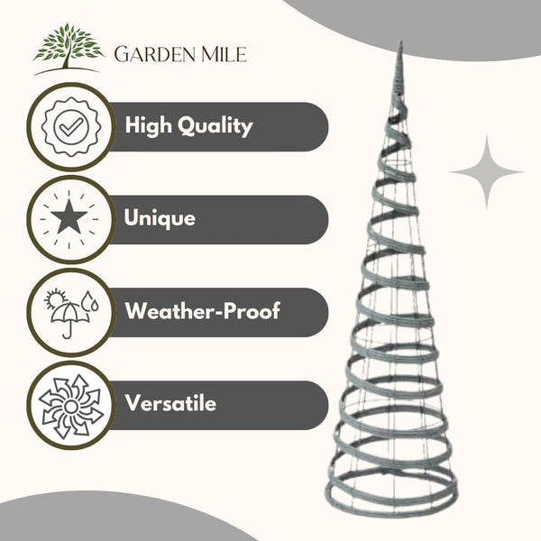 Faux rattan climbing plant trellis