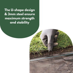 Metal pegs for netting and covers