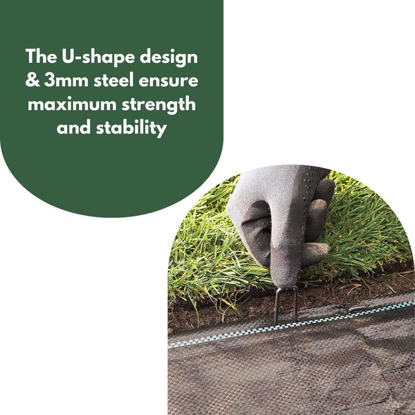 Metal pegs for netting and covers