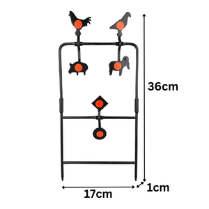 Self resetting air rifle target set