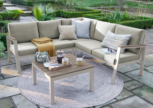 Easton beige mini corner garden set