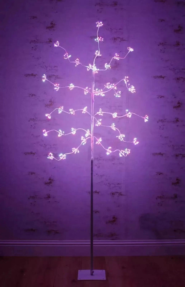 480 LED white Christmas tree shown illuminated