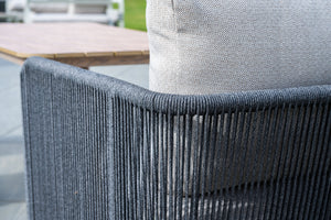 Rope weave garden sofa with table