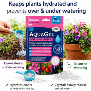 Aqua gel moisture retaining granules for compost