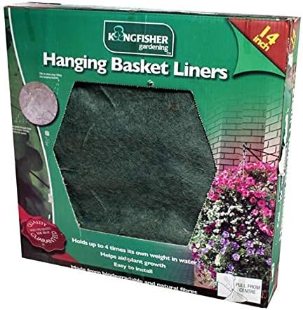 Natural jute hanging basket liner for outdoor planters