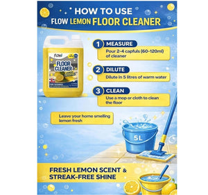 Large bottle of lemon fragrance hard floor cleaner