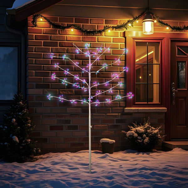 180cm illuminated white Christmas tree