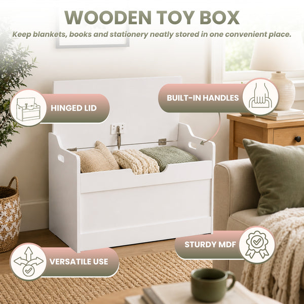 Wooden storage bench with hidden compartment