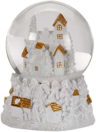 Battery powered musical Christmas snow globe