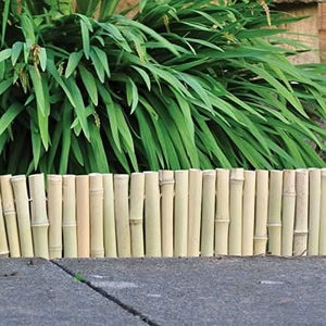 Natural bamboo garden lawn edging border