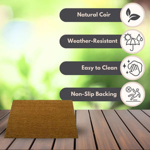Natural coconut fibre outdoor door mat