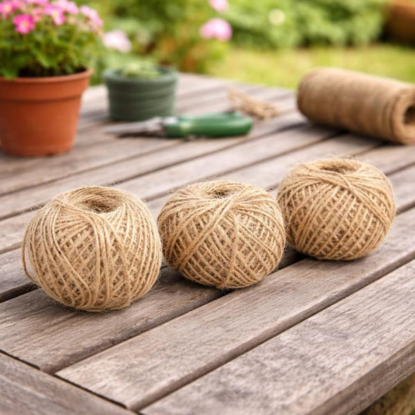 Natural jute string for gardening projects