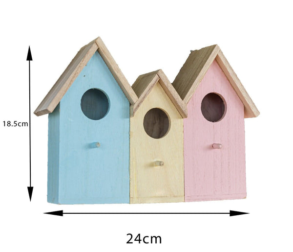Hanging bird house feeder for gardens
