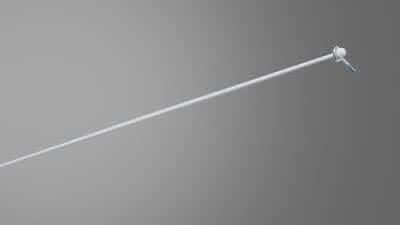 White 3m expanding net curtain wire with hooks and eyes