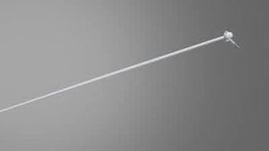 Flexible white curtain wire for lightweight net curtains