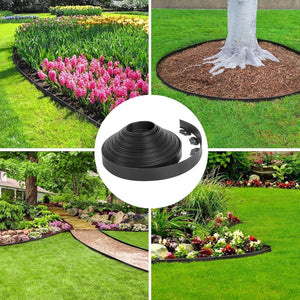 Plastic garden border edging roll