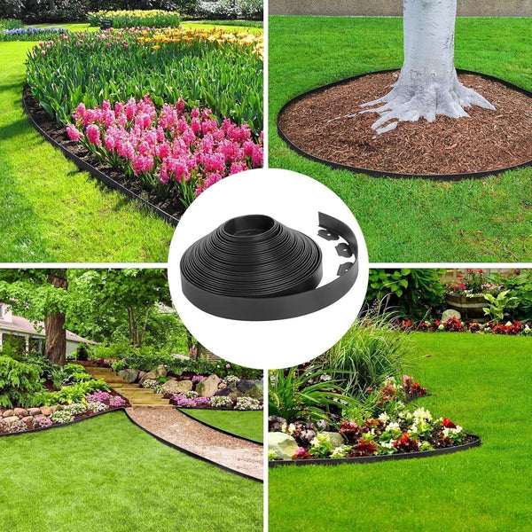 Plastic garden border edging roll