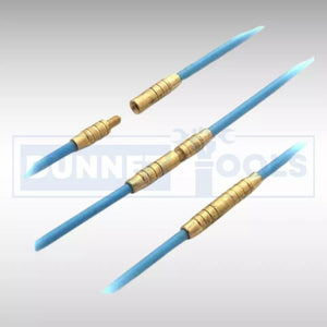 Fibreglass cable rods navigating tight wall spaces.