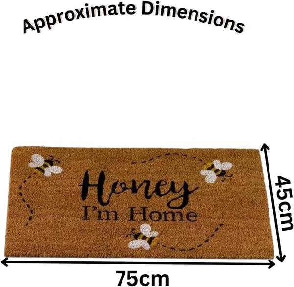 Natural coir entrance mat with non slip backing