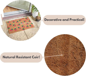 natural coconut fibre door mat for entryway