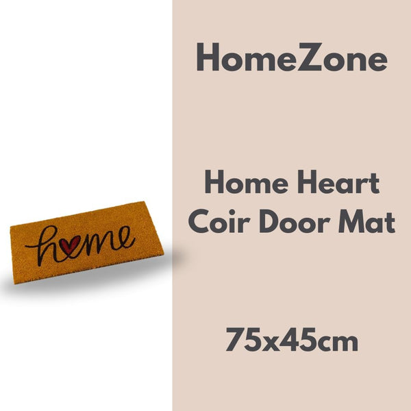 Decorative front door coir mat.