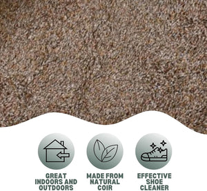 Rectangular synthetic fibre doormat