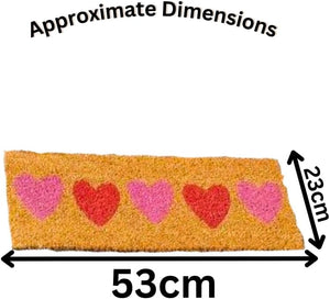 Heavy-duty coir entrance mat with non-slip backing.