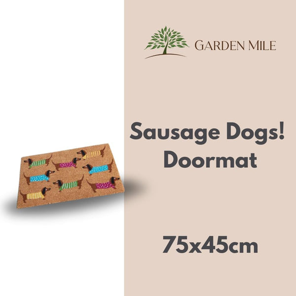 Large non-slip coir entrance mat with PVC backing