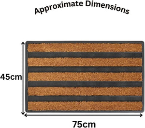 Non-slip rubber backed coir doormat