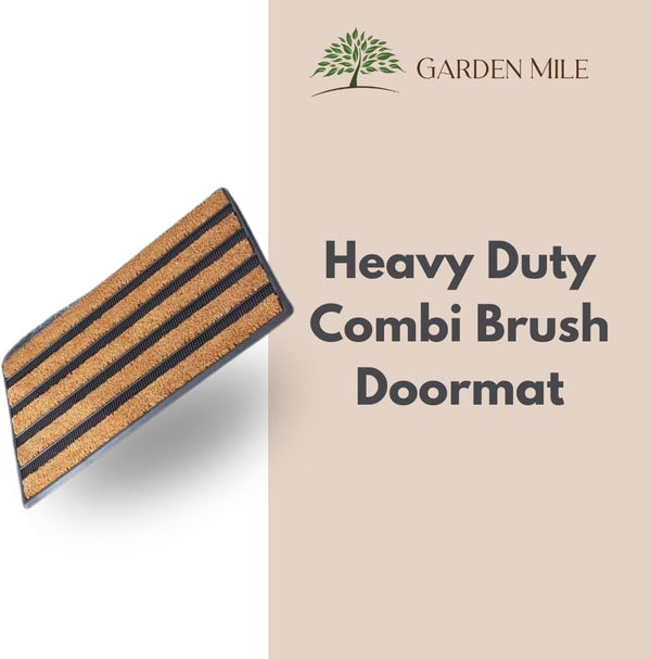 Non-slip rubber backed coir doormat