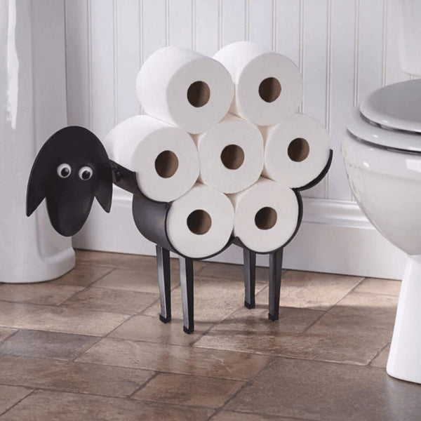 Rustic farmhouse toilet roll storage