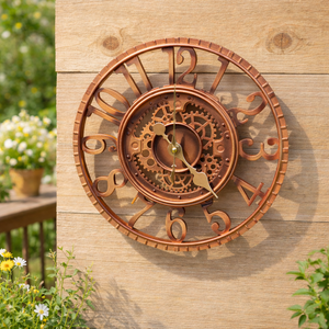 Vintage style garden wall clock