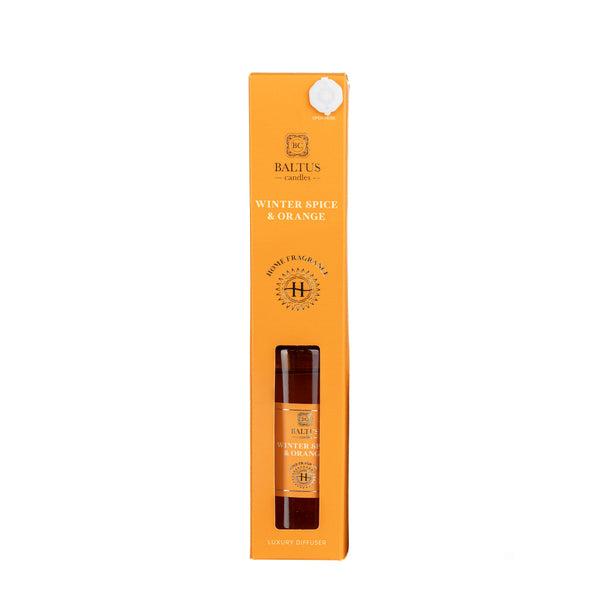 Orange and cinnamon reed diffuser for winter home fragrance