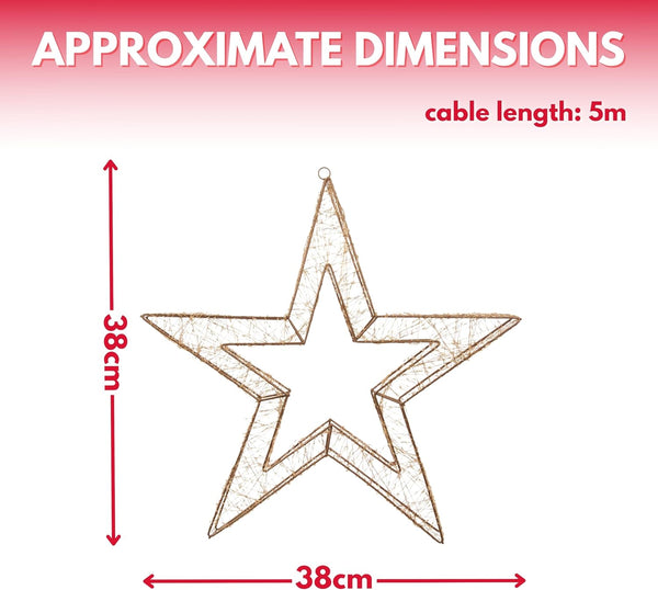 38cm outdoor Christmas star decoration