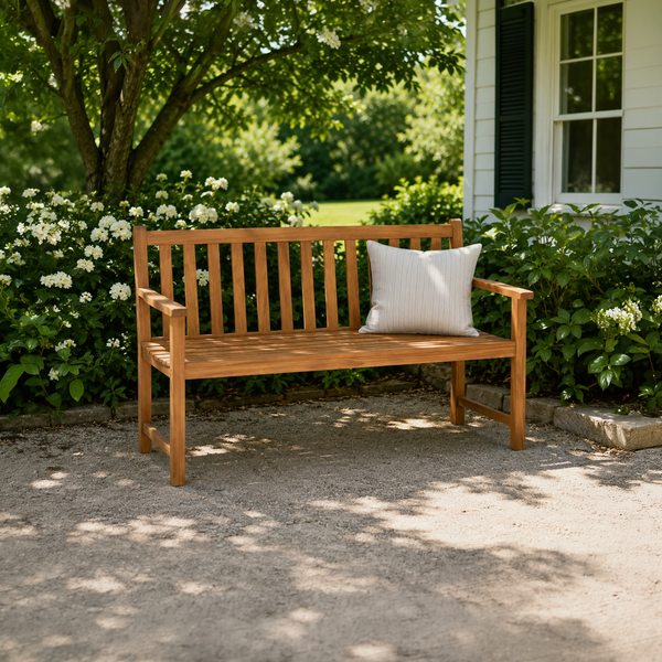 145cm acacia bench designed for two adults