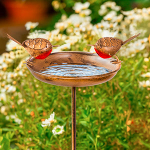 Outdoor wildlife bird bath for patios and lawns
