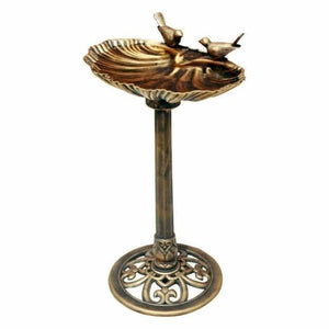 Decorative outdoor bird bath for patios and lawns