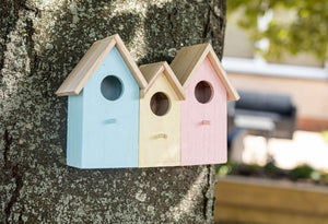 Rustic garden bird nesting box